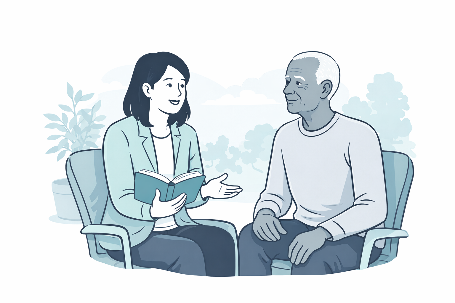A chaplain in conversation, offering presence and care