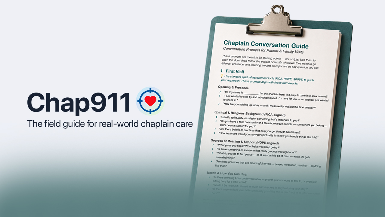 Chaplain Conversation Starter Guide